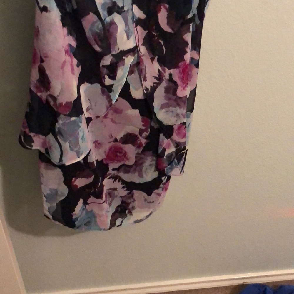 Beautiful floral dress with rhinestone halter - Picture 3 of 4